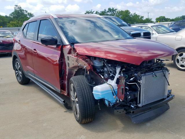 3N1CP5CU2KL505440 - 2019 NISSAN KICKS S MAROON photo 1