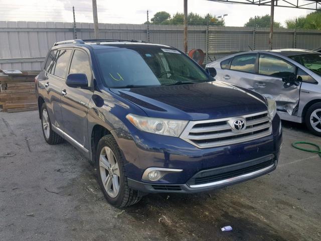 5TDYK3EH9DS118760 - 2013 TOYOTA HIGHLANDER BLUE photo 1