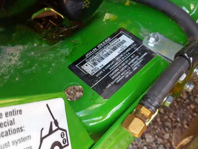 1TC915EVPKT070444 - 2019 JOHN DEERE RIDING LAW GREEN photo 10