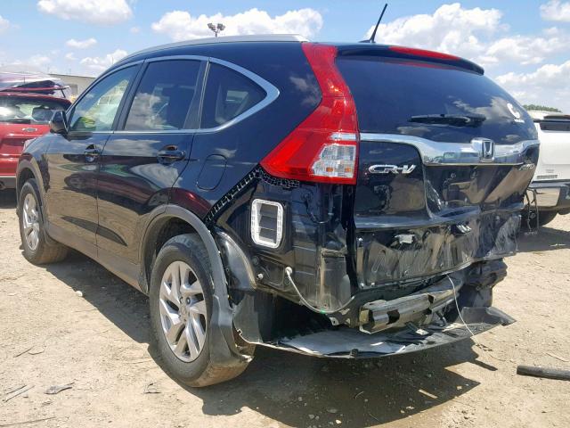 2HKRM4H73FH603962 - 2015 HONDA CR-V EXL BLACK photo 3