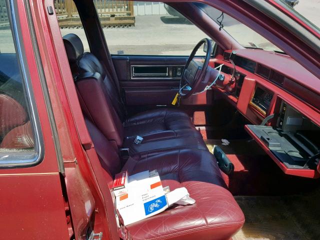 1G6CD53BXP4216780 - 1993 CADILLAC DEVILLE RED photo 5