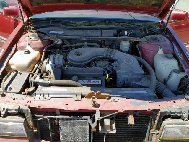 1G6CD53BXP4216780 - 1993 CADILLAC DEVILLE RED photo 7