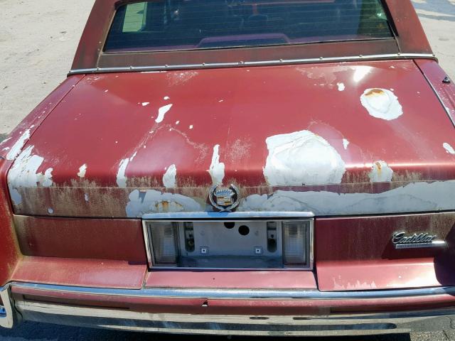 1G6CD53BXP4216780 - 1993 CADILLAC DEVILLE RED photo 9