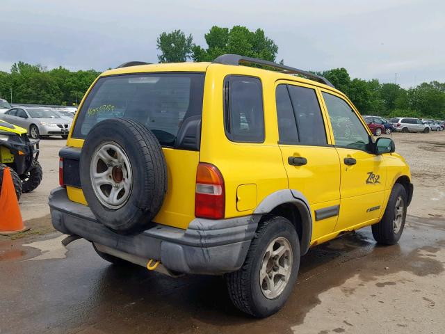 2CNBJ734626954397 - 2002 CHEVROLET TRACKER ZR YELLOW photo 4