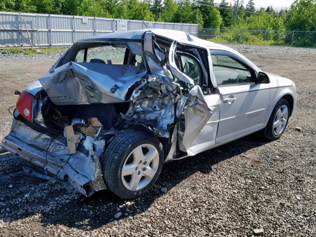 1G1AL55F677188278 - 2007 CHEVROLET COBALT LT SILVER photo 4