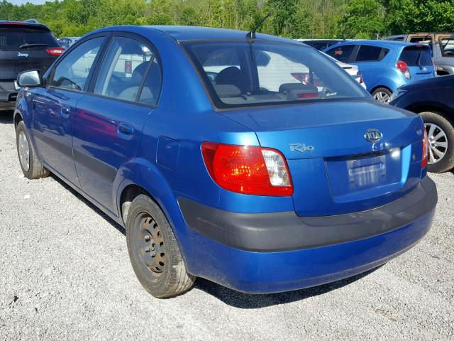 KNADE123466116496 - 2006 KIA RIO BLUE photo 3