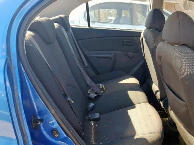 KNADE123466116496 - 2006 KIA RIO BLUE photo 6