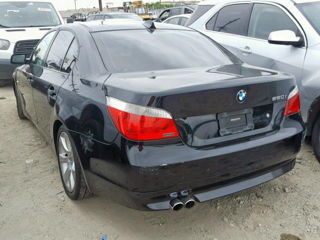 WBANB53517CP04623 - 2007 BMW 550 I BLACK photo 3