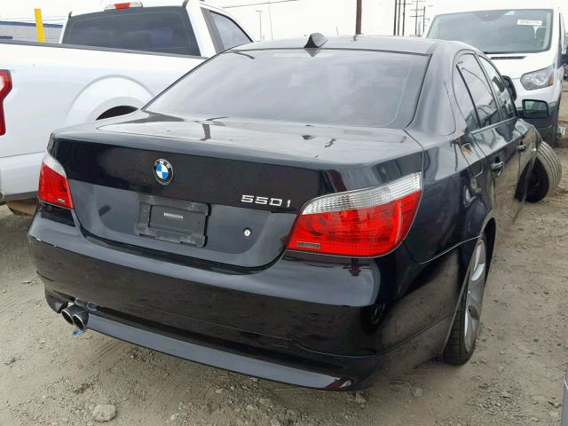 WBANB53517CP04623 - 2007 BMW 550 I BLACK photo 4