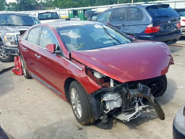 5NPE34AF8FH037946 - 2015 HYUNDAI SONATA SPO MAROON photo 1