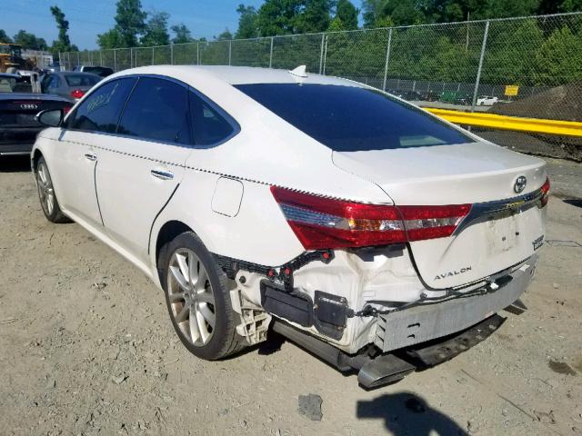 4T1BK1EB4DU023021 - 2013 TOYOTA AVALON BAS WHITE photo 3