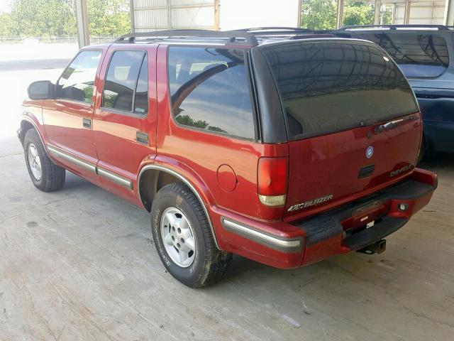 1GNDT13W9X2189882 - 1999 CHEVROLET BLAZER BURGUNDY photo 3