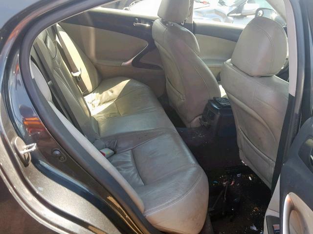 JTHCK262682023096 - 2008 LEXUS IS 250 GRAY photo 6