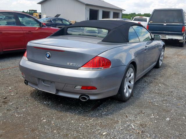 WBAEK13527CN81598 - 2007 BMW 650 I SILVER photo 4