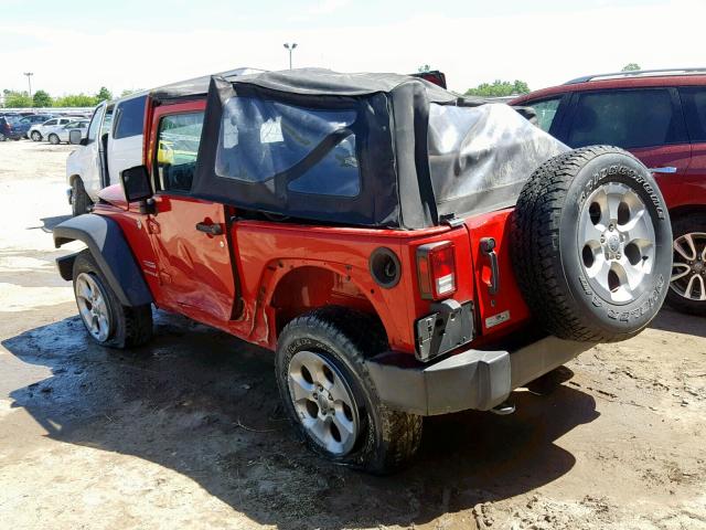 1C4AJWAG1CL257946 - 2012 JEEP WRANGLER S წითელი ფოტო 3