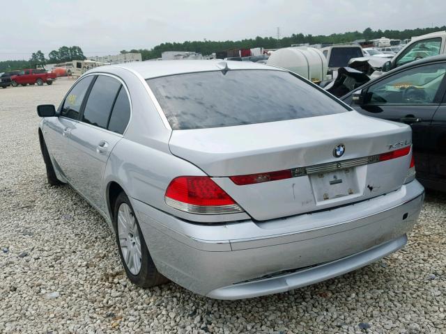 WBAGN63493DR12850 - 2003 BMW 745 LI SILVER photo 3