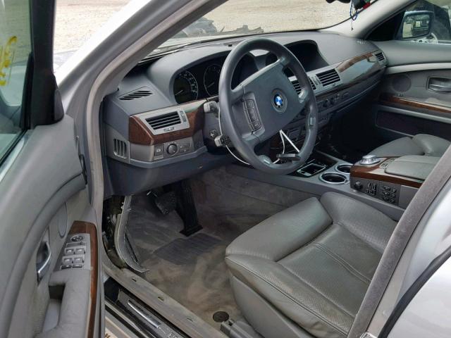 WBAGN63493DR12850 - 2003 BMW 745 LI SILVER photo 9