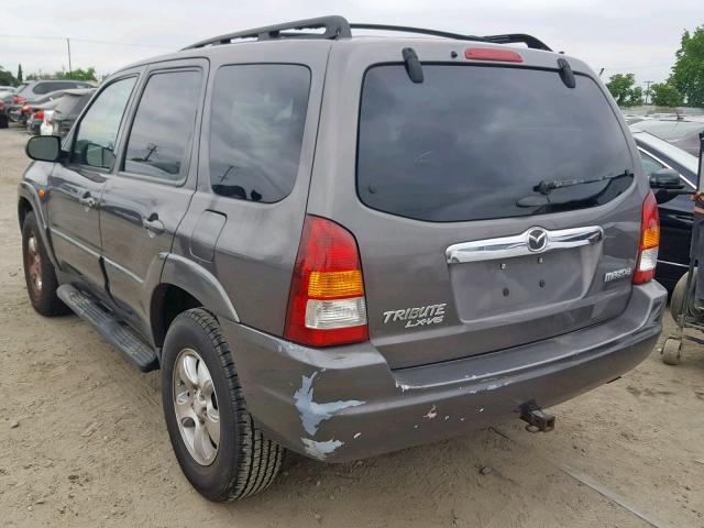 4F2CZ04103KM20789 - 2003 MAZDA TRIBUTE LX GRAY photo 3