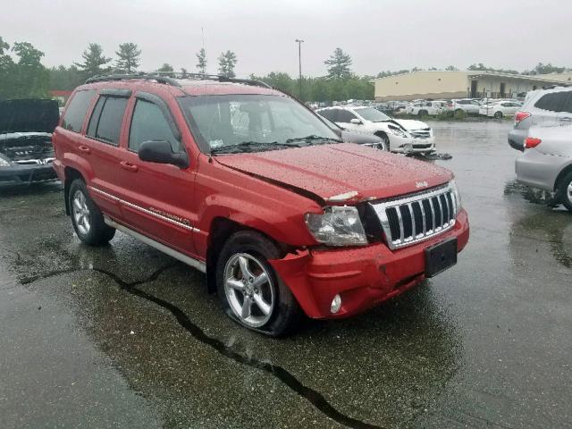 1J8GW68JX4C108717 - 2004 JEEP GRAND CHER RED photo 1