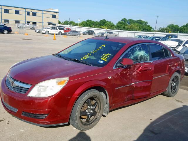 1G8ZS57B58F238273 - 2008 SATURN AURA XE MAROON photo 2