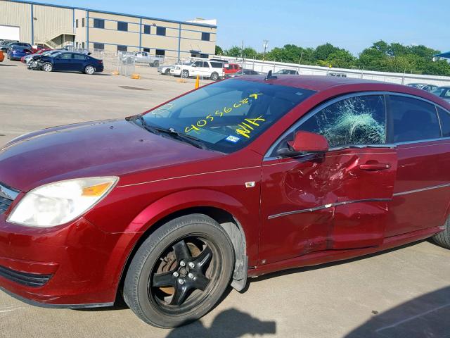 1G8ZS57B58F238273 - 2008 SATURN AURA XE MAROON photo 9