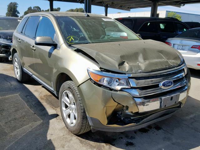 2FMDK3JC5DBB75740 - 2013 FORD EDGE SEL GREEN photo 1