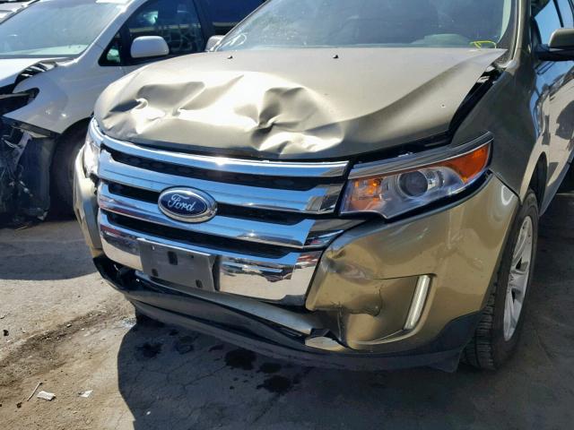 2FMDK3JC5DBB75740 - 2013 FORD EDGE SEL GREEN photo 9