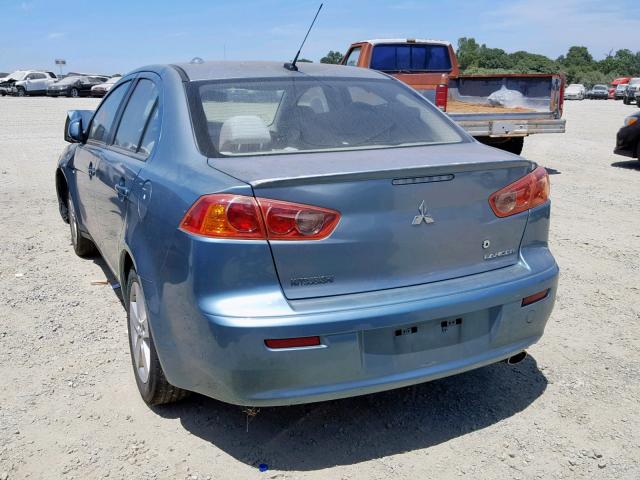 JA3AU26UX8U032634 - 2008 MITSUBISHI LANCER ES BLUE photo 3