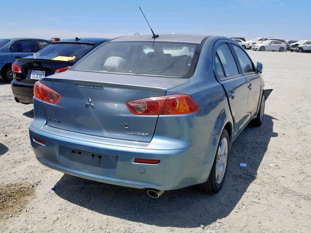 JA3AU26UX8U032634 - 2008 MITSUBISHI LANCER ES BLUE photo 4