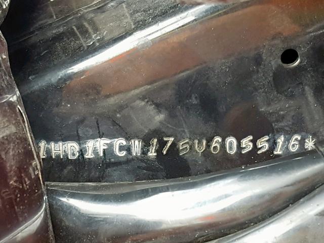 1HD1FCW175Y605516 - 2005 HARLEY-DAVIDSON FLHTCUI BLACK photo 10