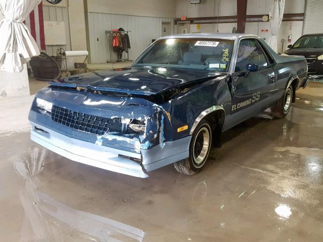 1GCCW80H7ER177664 - 1984 CHEVROLET EL CAMINO BLUE photo 2