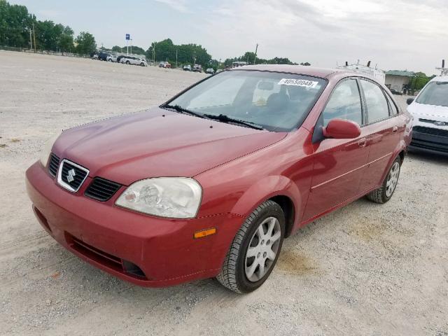 KL5JD56Z15K078896 - 2005 SUZUKI FORENZA S MAROON photo 2