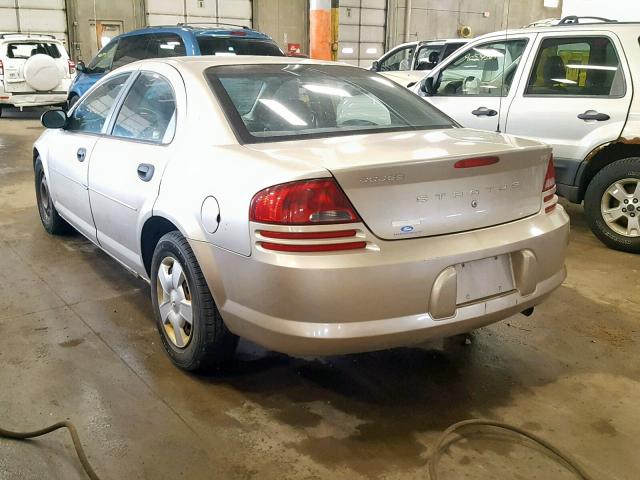 1B3EL36X44N185277 - 2004 DODGE STRATUS SE GOLD photo 3