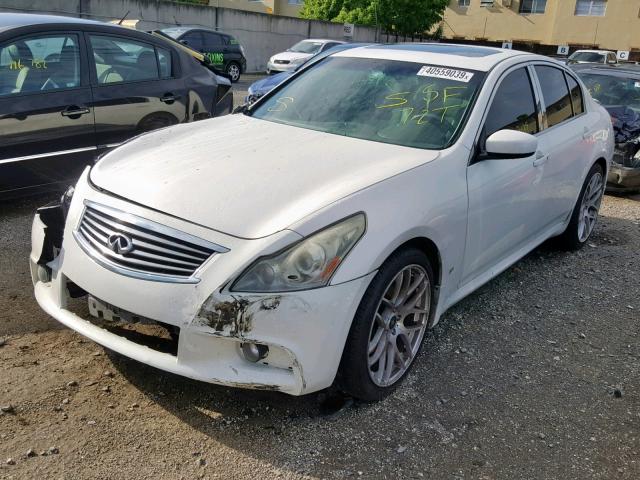 JN1CV6AR9BM407344 - 2011 INFINITI G37 WHITE photo 2