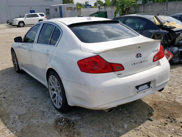 JN1CV6AR9BM407344 - 2011 INFINITI G37 WHITE photo 3