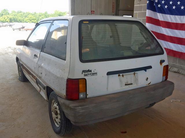 KNJPT06H0L6133228 - 1990 FORD FESTIVA L WHITE photo 3