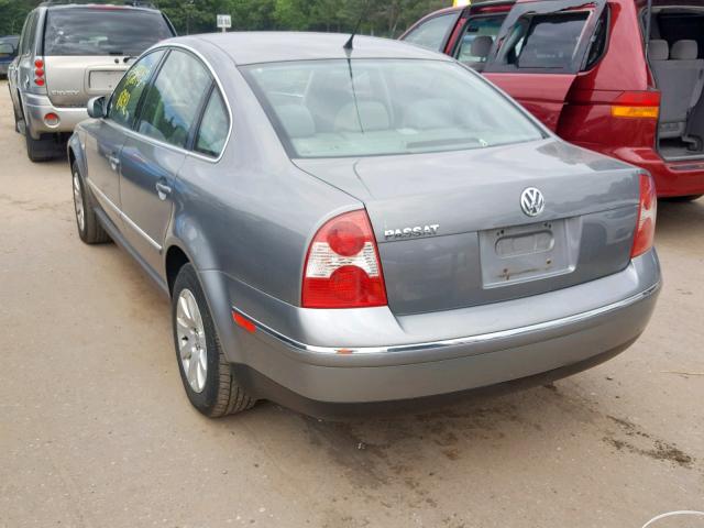 WVWPD63B13P282356 - 2003 VOLKSWAGEN PASSAT GLS GRAY photo 3