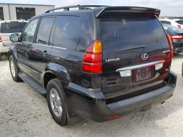 JTJBT20X250092452 - 2005 LEXUS GX 470 BLACK photo 3