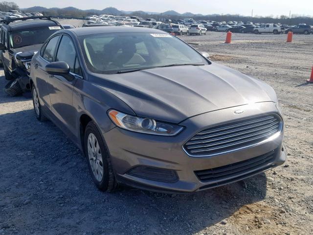 3FA6P0G75DR382076 - 2013 FORD FUSION S GRAY photo 1