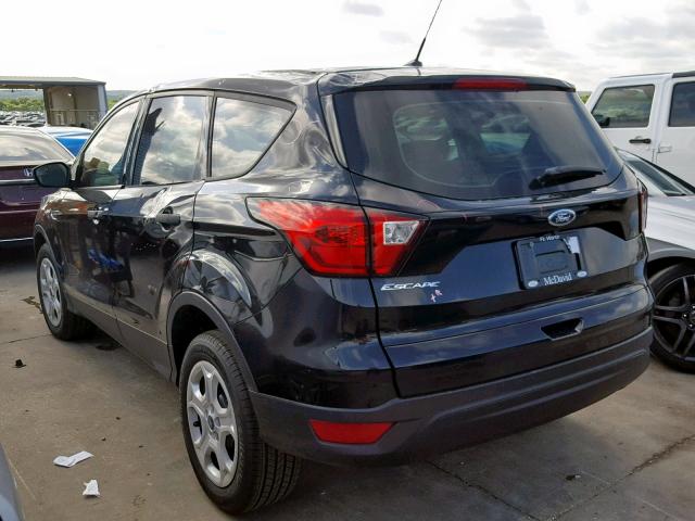 1FMCU0F74KUA17350 - 2019 FORD ESCAPE S BLACK photo 3