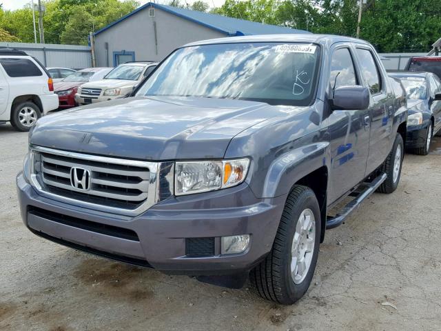 5FPYK1F44EB002346 - 2014 HONDA RIDGELINE GRAY photo 2