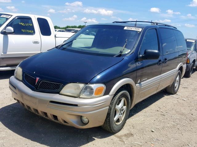 1GMDX03E71D250832 - 2001 PONTIAC MONTANA BLUE photo 2