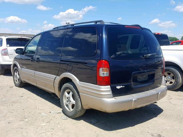 1GMDX03E71D250832 - 2001 PONTIAC MONTANA BLUE photo 3