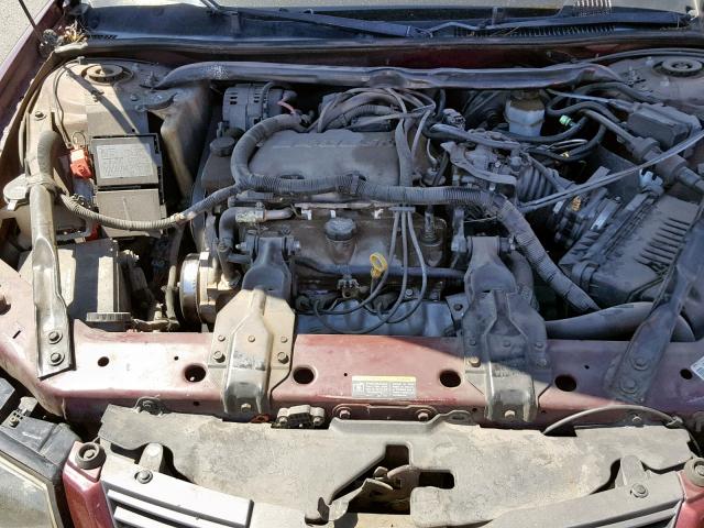 2G1WF52E039176984 - 2003 CHEVROLET IMPALA BURGUNDY photo 7