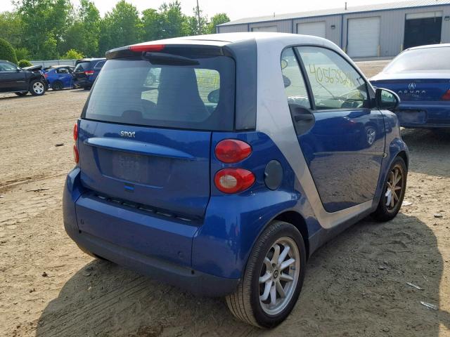 WMEEJ31X18K194829 - 2008 SMART FORTWO BLUE photo 4