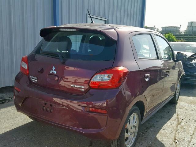 ML32A4HJ5HH010811 - 2017 MITSUBISHI MIRAGE SE PURPLE photo 4