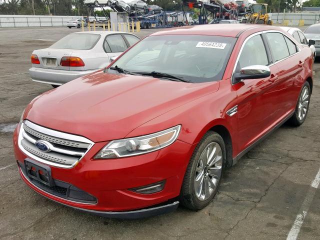 1FAHP2FW2BG136538 - 2011 FORD TAURUS LIM RED photo 2