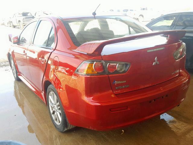 JA32U2FU1FU019675 - 2015 MITSUBISHI LANCER ES RED photo 3