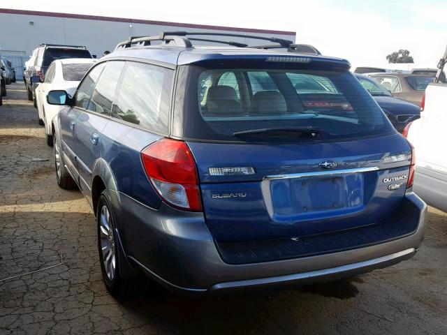 4S4BP86C384356690 - 2008 SUBARU OUTBACK 3. BLUE photo 3