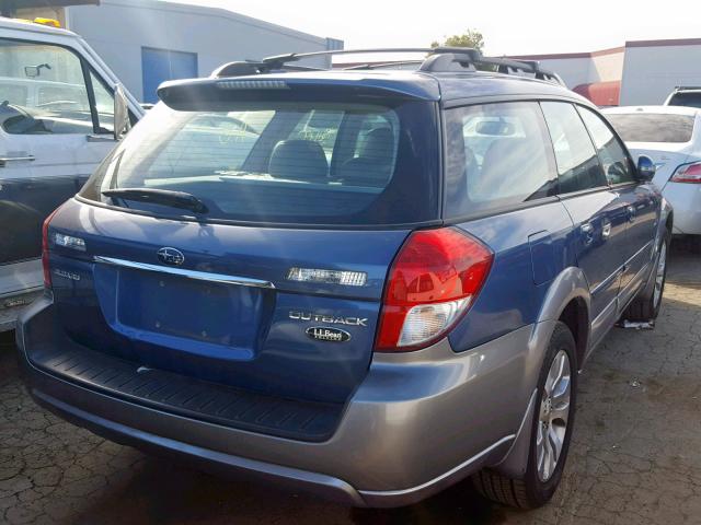 4S4BP86C384356690 - 2008 SUBARU OUTBACK 3. BLUE photo 4